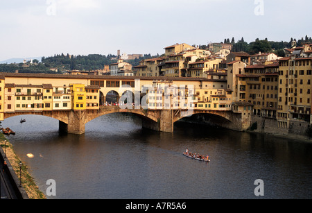 Florenz Italien der Ponte Vecchio Brücke Stockfoto