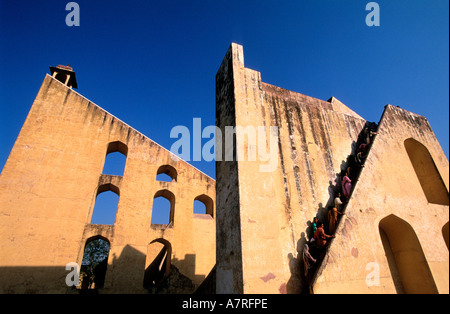 Indien, Rajasthan, Jaipur, die Sternwarte (Jantar Mantar) Stockfoto