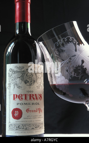 Frankreich, Gironde, Weinprobe von renommierten Pomerol Chateau Petrus Stockfoto