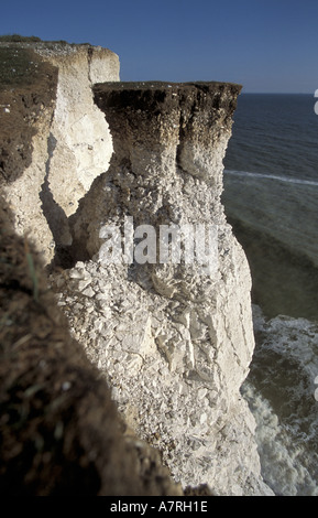 Küstenerosion bei Birling Gap in East Sussex England Stockfoto