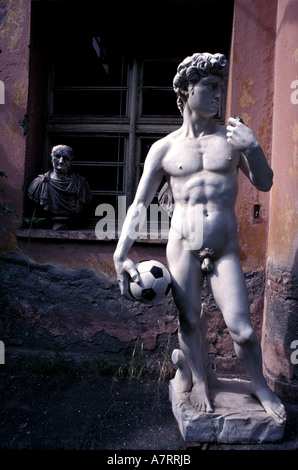Italien, Latium, Rom, Cinecitta, eine Statue des David von Michelangelo Stockfoto