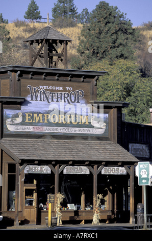 NA, USA, Washington, North Cascades, Winthrop Gemischtwarenladen in Winthrop, Old West Architektur Stockfoto