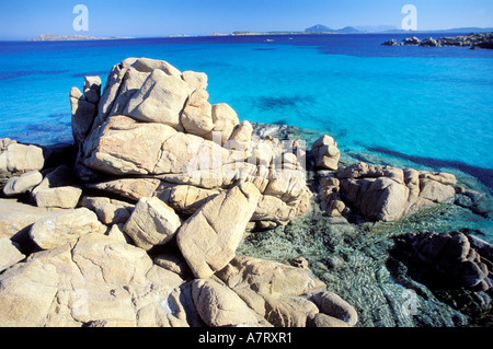 Italien, Sardinien, Olbia Tempio Province, Costa Smeralda (Costa Smeralda), Capriccioli Strand Stockfoto