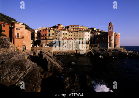 Italien, Ligurien, das mittelalterliche Dorf von Tellaro in den Golf der Poeten Stockfoto