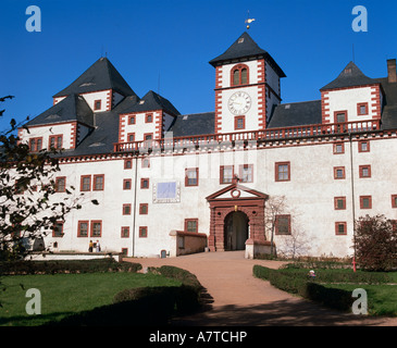 Fassade des Schlosses Augustusburg Schloss Augustusburg Sachsen Deutschland Stockfoto