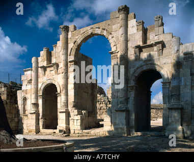 Alte Ruinen der Südtor, Jerash, Jordanien Stockfoto