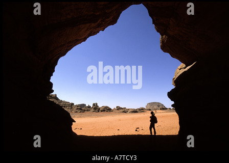 Algerien, Sahara, Bogen im Großraum Tadrart Stockfoto