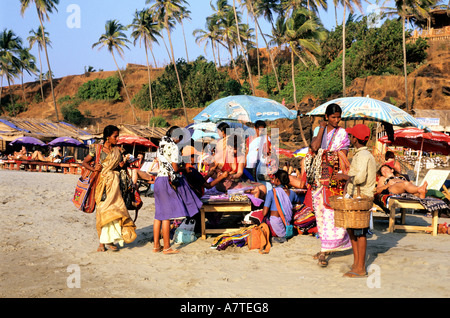 Indien, Goa Zustand, wenig Vagator beach Stockfoto