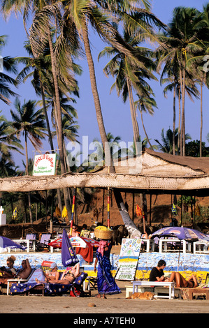 Indien, Goa Zustand, wenig Vagator beach Stockfoto