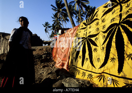 Indien, Goa Zustand, wenig Vagator beach Stockfoto