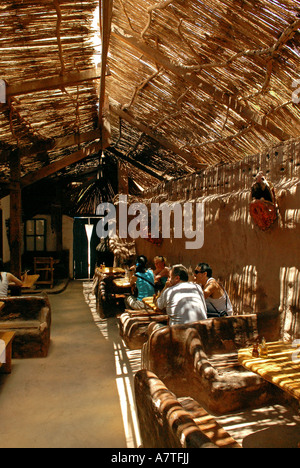 Restaurant Adobe Dorf San Pedro de Atacama Chile Stockfoto