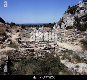 Alte Ruinen von antiken Stadt Glanum, St Remy De Provence, Frankreich Stockfoto