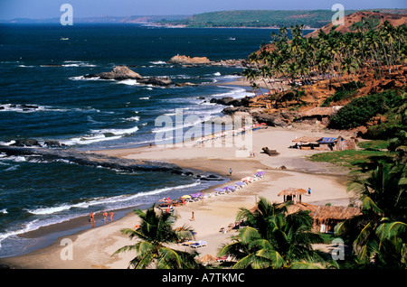 Indien, Goa Zustand, wenig Vagator beach Stockfoto