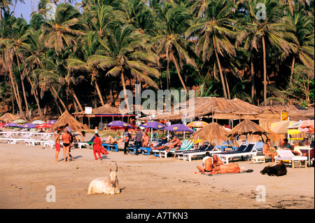 Indien, Goa Zustand, wenig Vagator beach Stockfoto