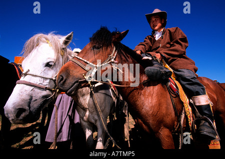 Mongolei, Provinz Arkhangai, Tsetserleg, Naadam-Fest Stockfoto