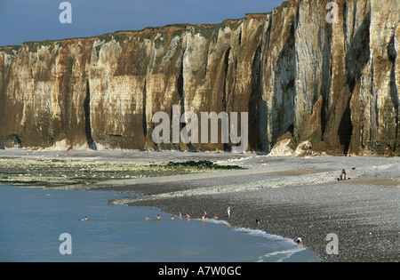 Frankreich, Seine Maritime, Klippen von Saint Valery En Caux, Alabaster Küstenregion Stockfoto