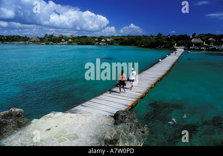 Mexiko, Quintana Roo Zustand, Riviera Maya, Riviera Maya Küste, Xel-Ha laguna Stockfoto