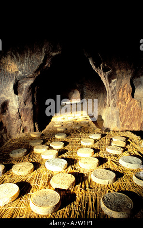 Frankreich, Puy de Dome, Saint Nectaire Dorf, Bellonte Höhlenwohnungen Haus Farges Geheimnisse Stockfoto