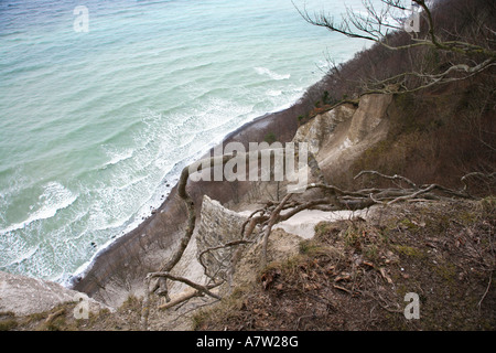 Meer Surfen von den Kreidefelsen von Rügen-Blick vom Victoria betrachtet, Deutschland, Rügen, NP Jasmund Stockfoto