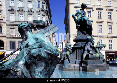 Österreich, Wien, den Brunnen des Platzes Neuer Mark Stockfoto