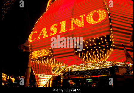 Leuchtreklame Casino Las Vegas Nevada Stockfoto
