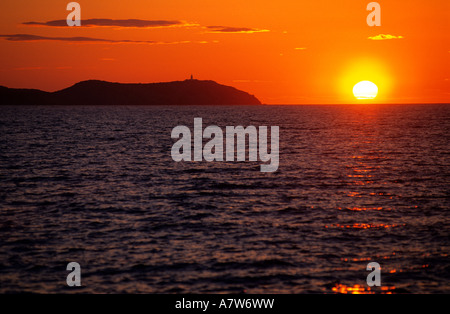 Sonnenuntergang in Sant Antoni Ibiza Balearische Inseln, Spanien Stockfoto