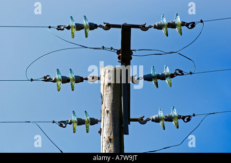 Strom-Versorgungsleitungen Stockfoto