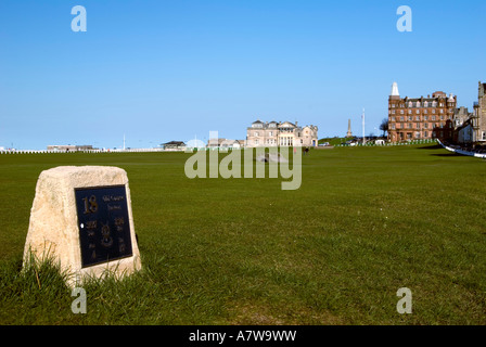 Der Tee-Marker auf das 18. Loch des alten Course,St.Andrews,Fife,Scotland im Vereinigten Königreich Stockfoto