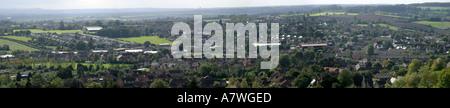 Panoramablick von der Spitze des Faringdon Folly in Oxfordshire Stockfoto