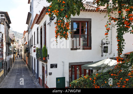 Gasse in der Altstadt, Funchal, Madeira, Portugal Stockfoto