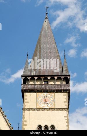 St. Egidia Kirche in der Stadt Platz Bardejov, UNESCO-Weltkulturerbe, Slowakei Stockfoto