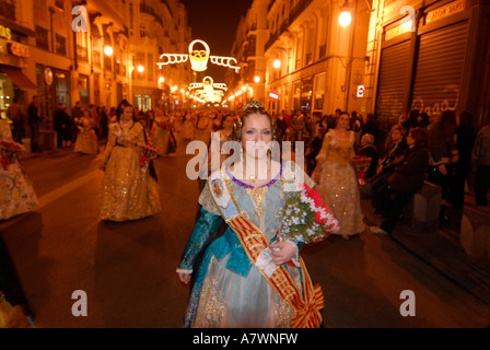 Las Fallas 17.März Valencia Las Fallas Urlaub und feiern Gewinner FallaÂ des 1. Preises Spezialteil Stockfoto