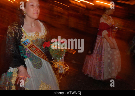 Las Fallas 17.März Valencia Las Fallas Urlaub und feiern Gewinner FallaÂ des 1. Preises Spezialteil Stockfoto