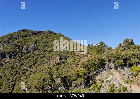 Casa Do Abrigo ist die einzige Berghütte auf Madeira, Pico Ruivo, Madeira, Portugal Stockfoto