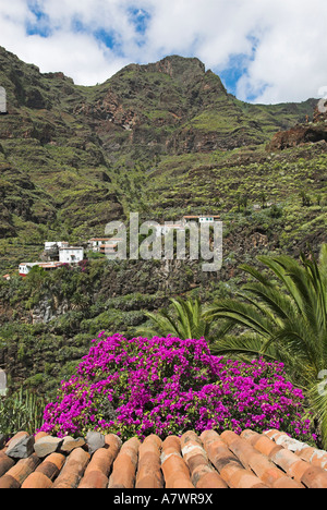 Dorf auf der Insel La Gomera, Kanarische Inseln, Spanien, Europa Stockfoto