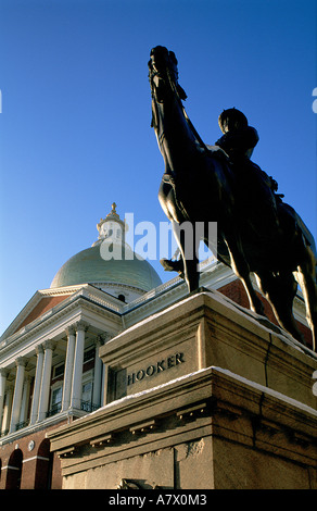 USA, Massachusetts, Boston, general Hooker-Statue vor dem capitol Stockfoto