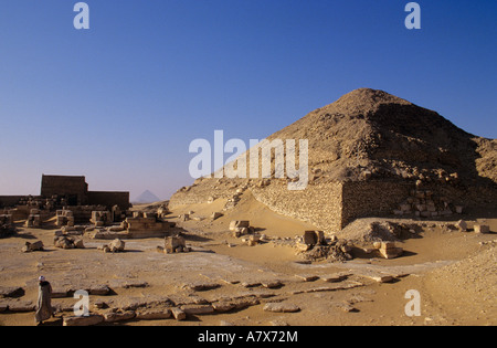 Ägypten, altes Reich, 5. Dynastie Pyramide und Leichenhalle Tempel des Pharao Neferirkare Stockfoto