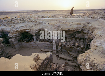 Ägypten, Mumien in Grab 54 Stockfoto