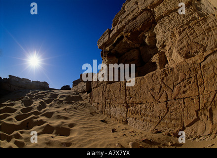 Ägypten, in der Nähe von El Bawati, Oase Bahariya, Tal der goldenen Mumien, Tempel von Alexander dem großen Stockfoto