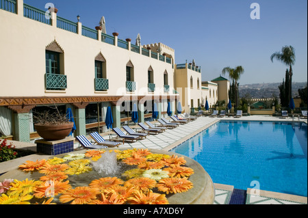 Marokko, Fes: Fes El Bali (alte Fes), Blick auf das Hotel Sofitel Palais Jamai Stockfoto