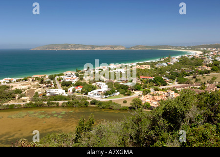 Plettenberg Bay entlang Südafrikas Garden Route. Stockfoto