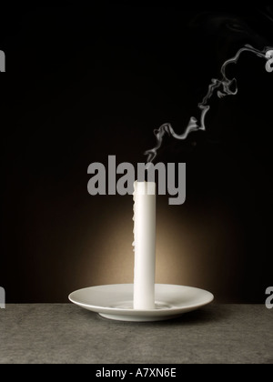 Erloschene Kerze Stockfoto