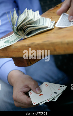 Karten/Poker spielen Stockfoto