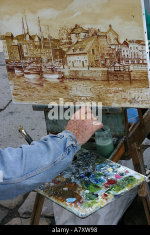 Künstler bei der Arbeit. Stockfoto