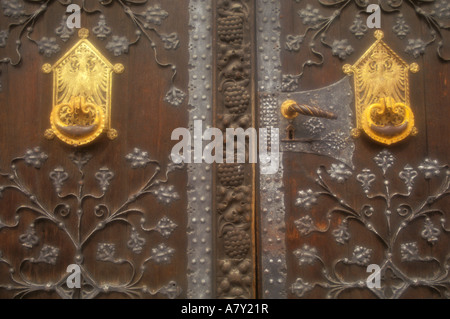 Europa, Deutschland, Hessen, Frankfurt Am Main. Romer und Romerberg Gebäude, architektonische details Stockfoto