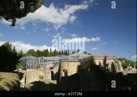 Italien, Sizilien, Villa Imperiale del Casale, Ruinen des späten 3. Jahrhundert römische Villa Stockfoto