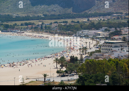 Italien, Sizilien, San Vito Lo Capo, Stadtstrand Stockfoto