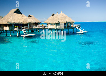 Schöne Bora Bora Nui Resort & Spa. Bora Bora, Gesellschaftsinseln, Französisch-Polynesien. (PR) Stockfoto