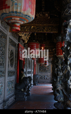 Khoo Kongsi, eine reich verzierte chinesischer Clan Haus in Georgetown, Penang, Malaysia. Stockfoto