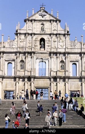 China, Macao, Fassade der Kirche Sao Paulo Stockfoto